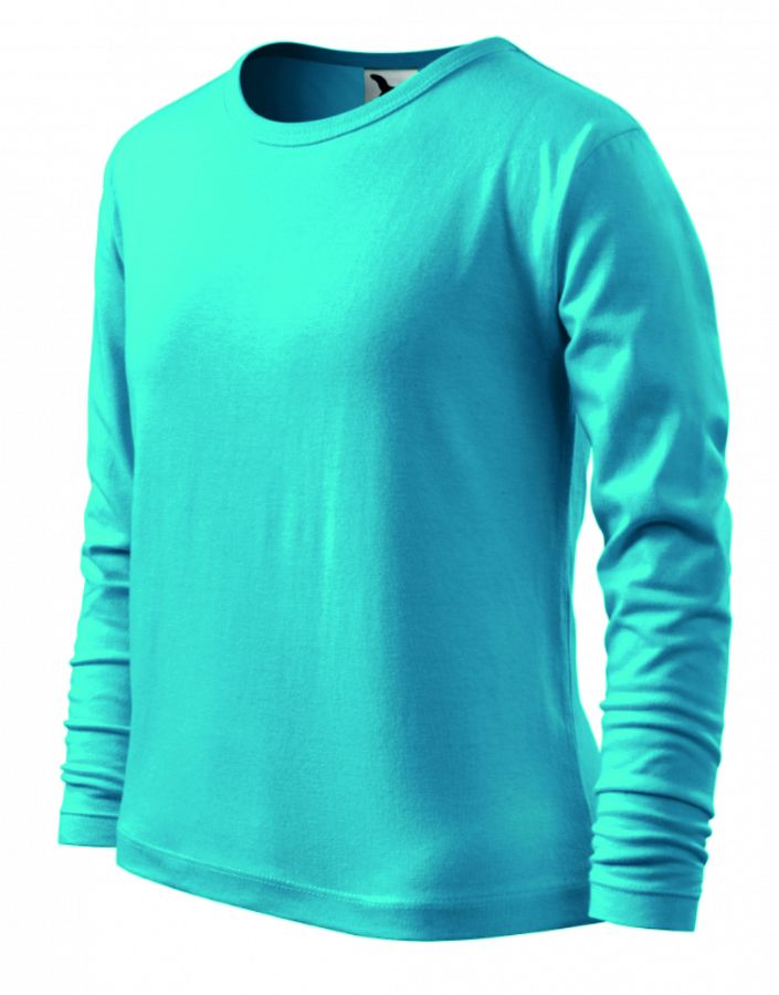 Dětské tričko dlouhý rukáv FIT-T LS 121 tyrkysová vel. 134 - Obrázek Dětské tričko dlouhý rukáv FIT-T LS 121 tyrkysová vel. 134 - Obrázek